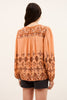 Zato Patterned Blouse ~ Mandarine