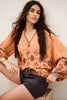 Zato Patterned Blouse ~ Mandarine