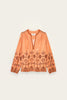 Zato Patterned Blouse ~ Mandarine