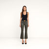 Kendra H/R Crop Flare ~ Ash Olive