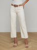 Wanda Cropped Wide Leg Jean ~ Light Ecru