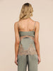 Mitsu Lace Trim Cami~Smokey Olive/Praline