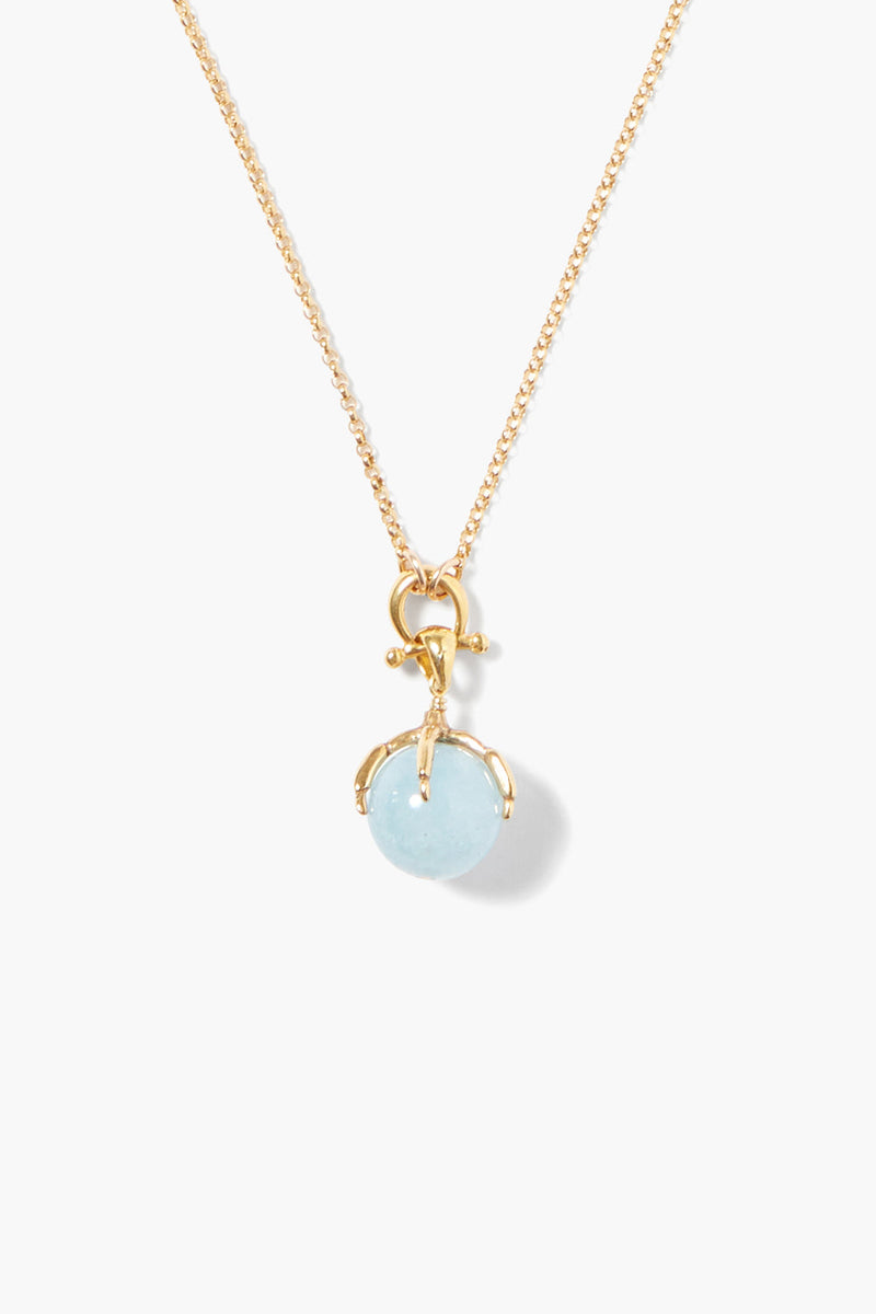 Lark Pendant Necklace ~ Aquamarine