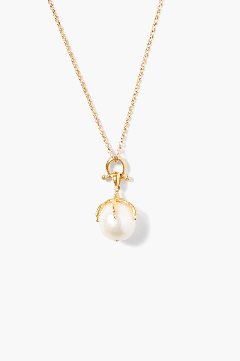 Lark Pendant Necklace ~ White Pearl