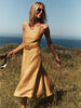 Meredith Linen-Blend Dress ~ Golden Spice