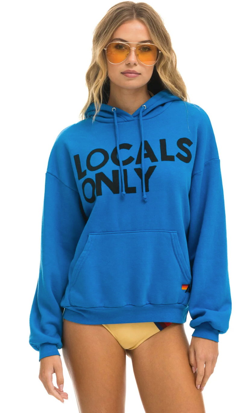 Locals Only Relaxed Pull Over Hoodie ~ Ocean