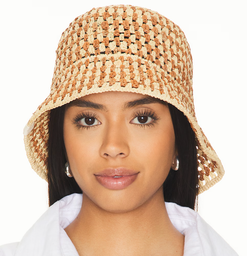 Jocelyn Brown / Natural Raffia Bucket Hat – Chic Streets display picture 2