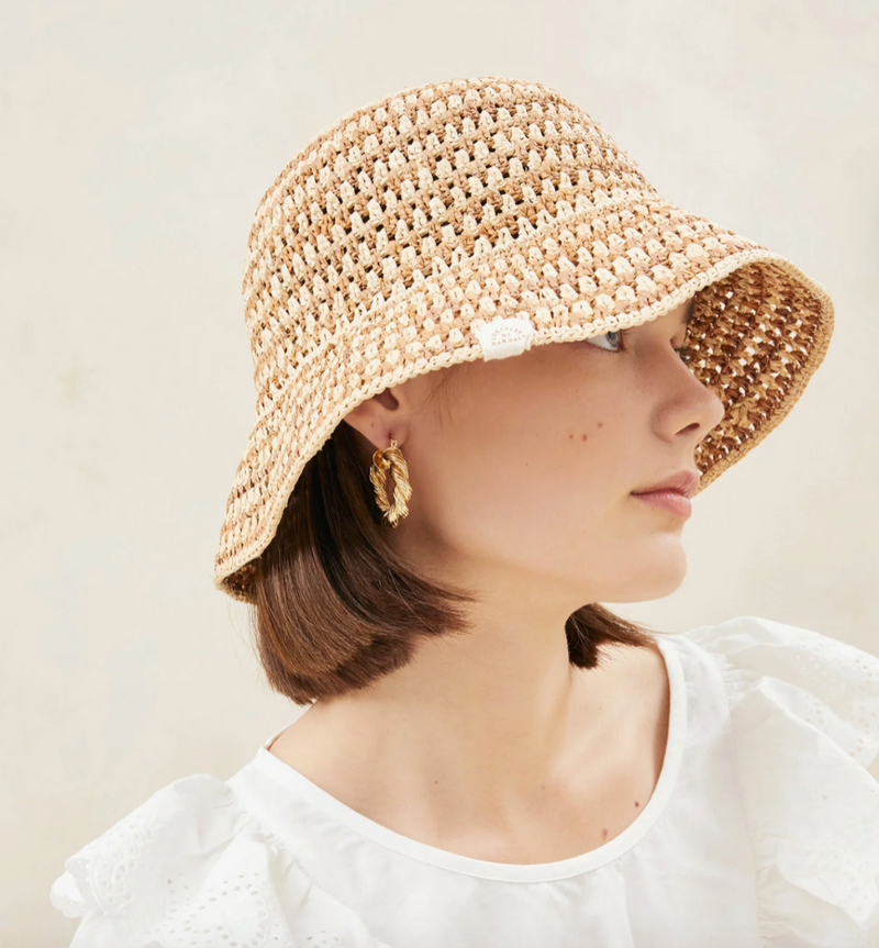 Jocelyn Brown / Natural Raffia Bucket Hat – Chic Streets