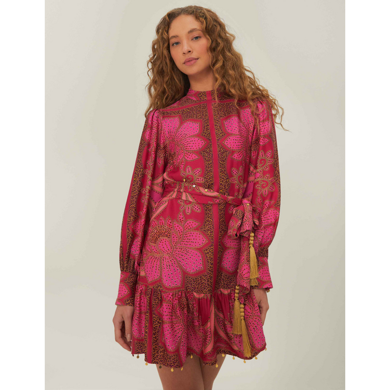 Floral Glam Scarf Mini Dress ~ Pink – Chic Streets