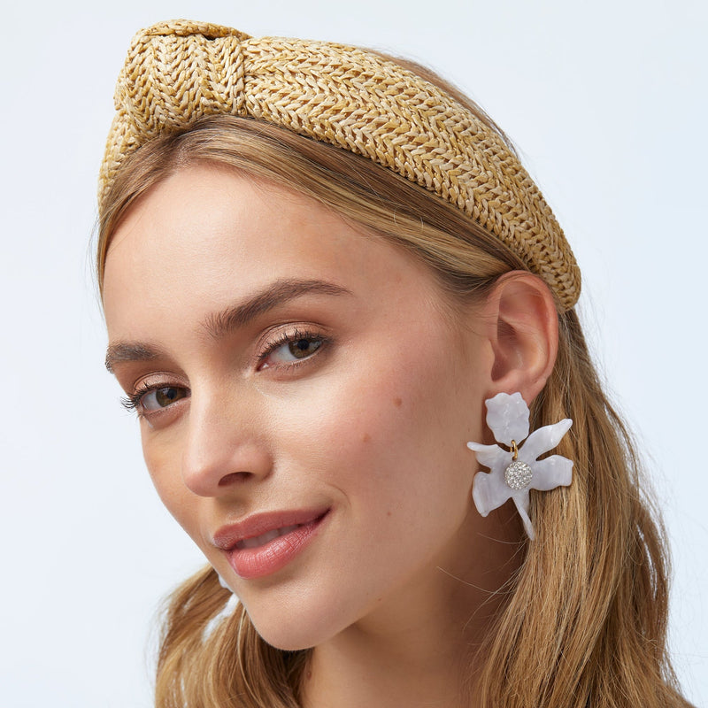 Raffia Knotted Headband ~ Natural – Chic Streets display picture 2