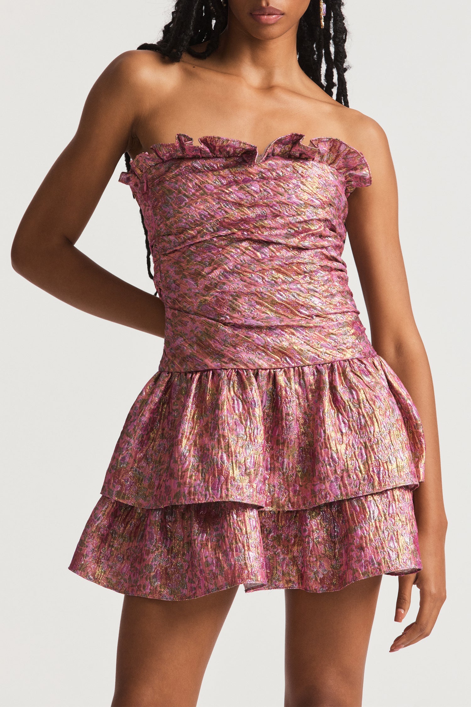 Acelin Mini Dress ~ Plum Garden – Chic Streets